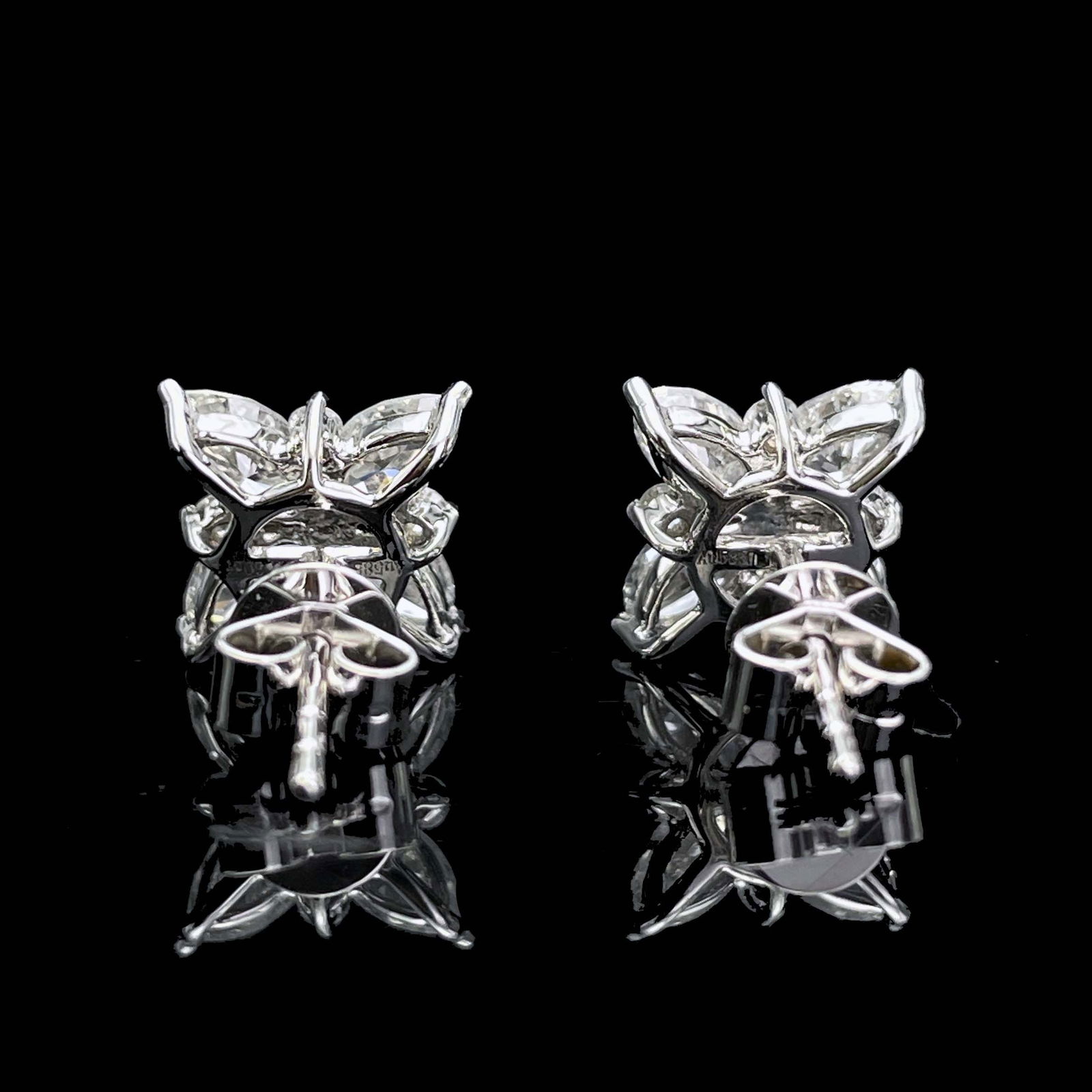 14k Gold 1.3 Ct Natural H Diamond Earrings - 4