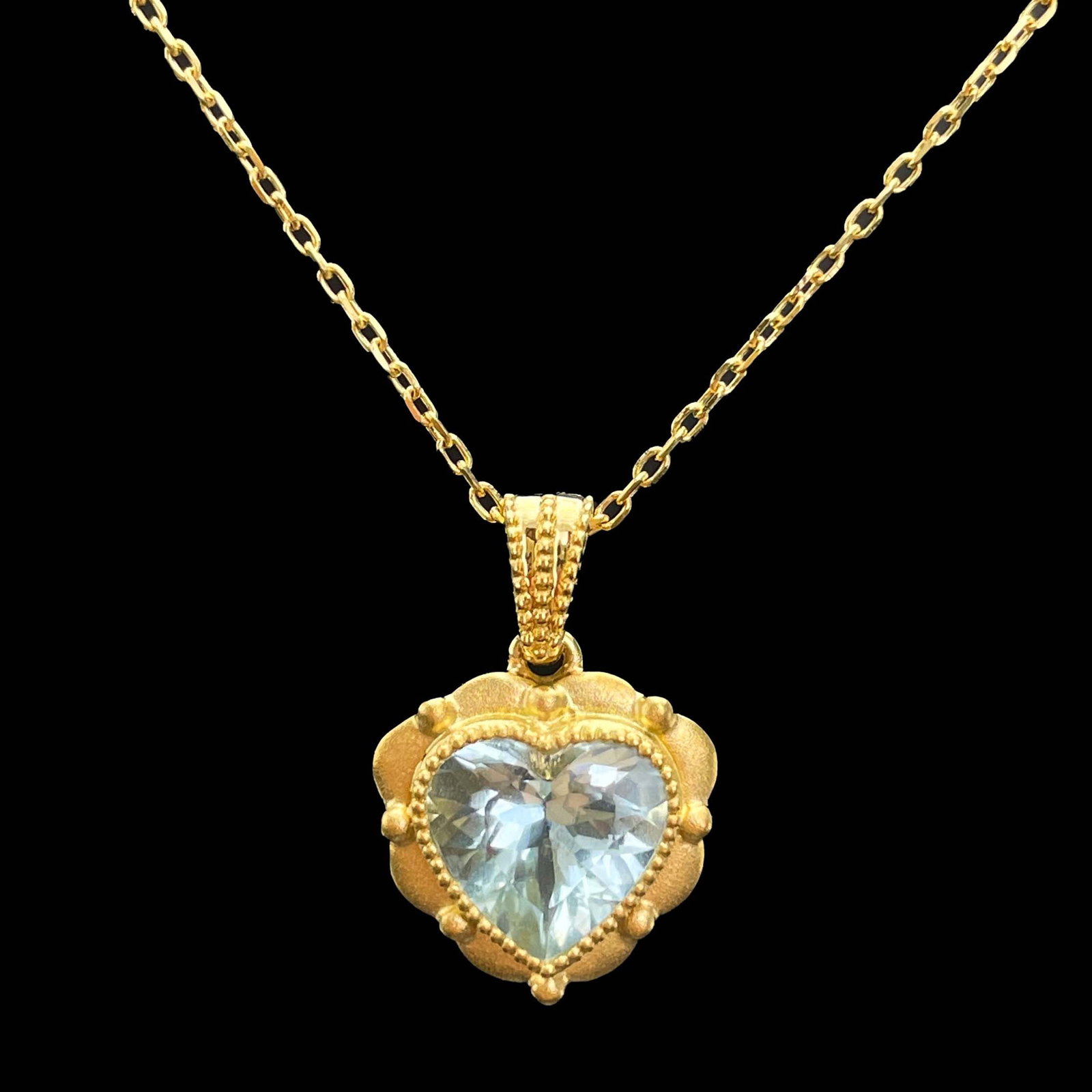 14k Gold 1 Ct Natural Aquamarine Pendant( Without Chain ): Ref:230937072 // gold content:14k gold // main gemstone:aquamarine // shape:heart // carat weight:1ct // color:blue // treatment:natural // Condition: NewLow Estimate: 1300.00High Estimate: 2000.00