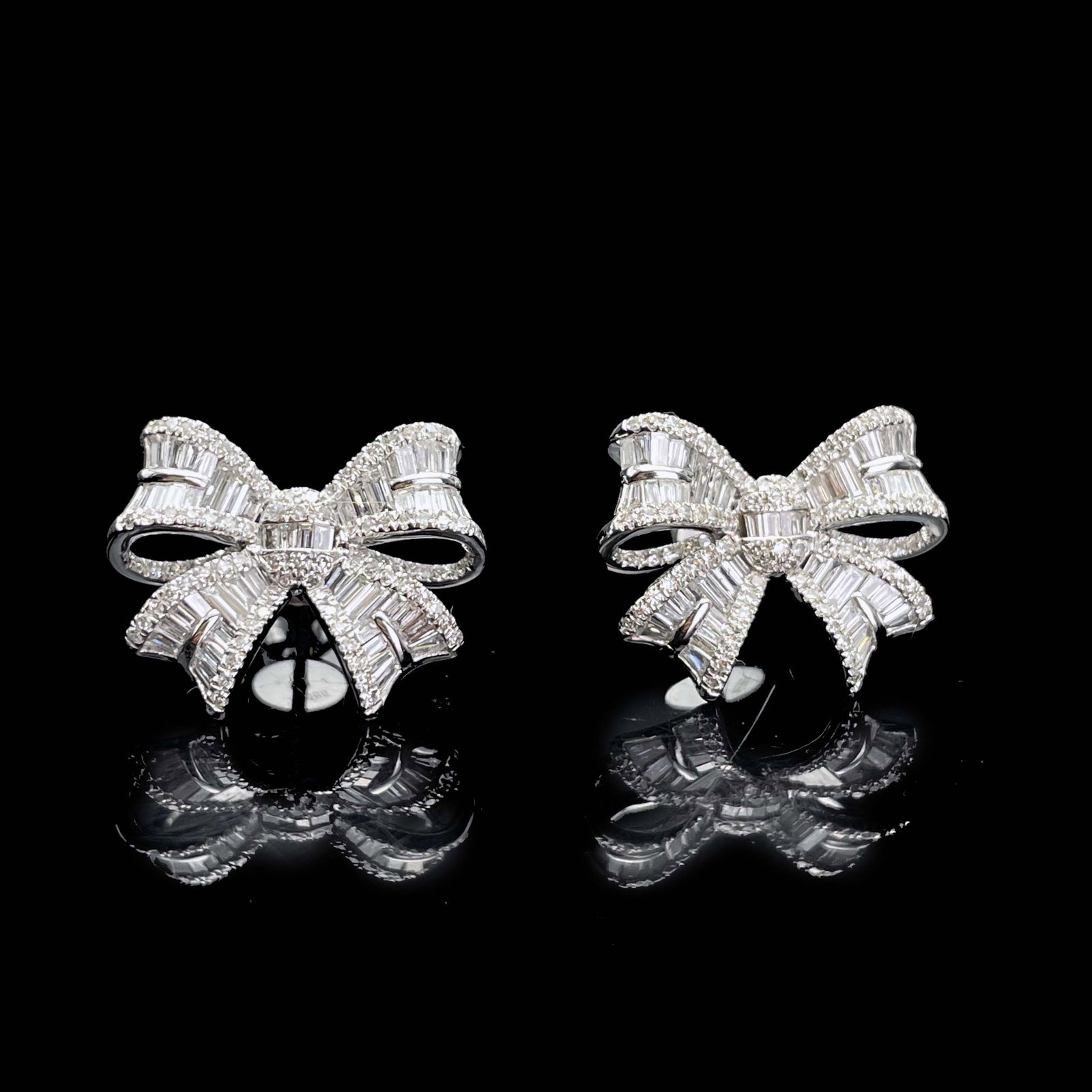 14k Gold 1.0 Ct Natural H Diamond Earrings - 2