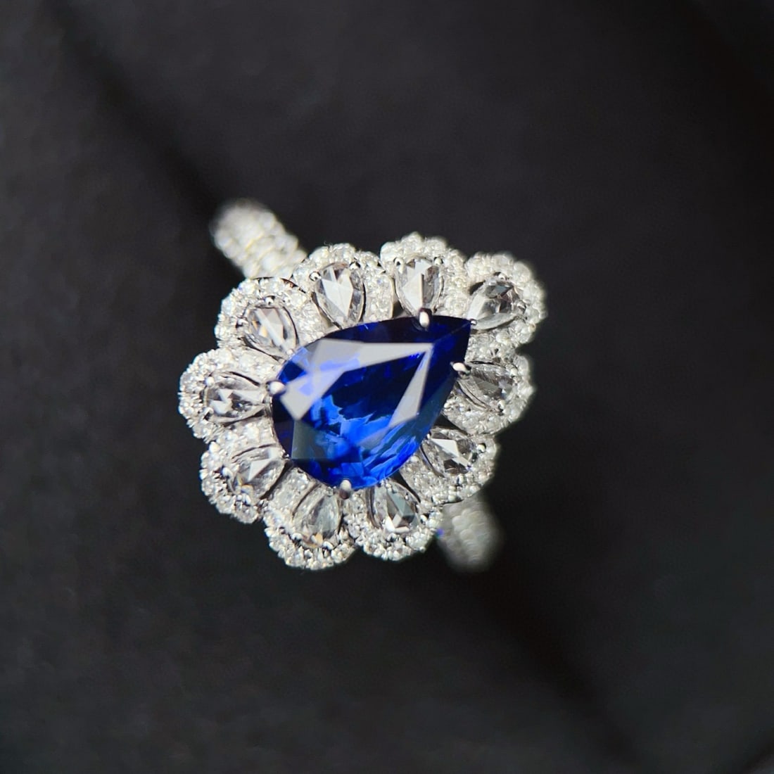 14k Gold 3.09 Ctw Natural Sapphire & Diamond Ring/pendant( Without Chain ) - 2