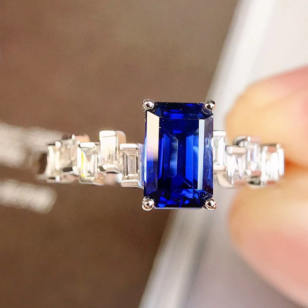 14k Gold 1.37 Ctw Natural Sapphire & Diamond Ring - 2