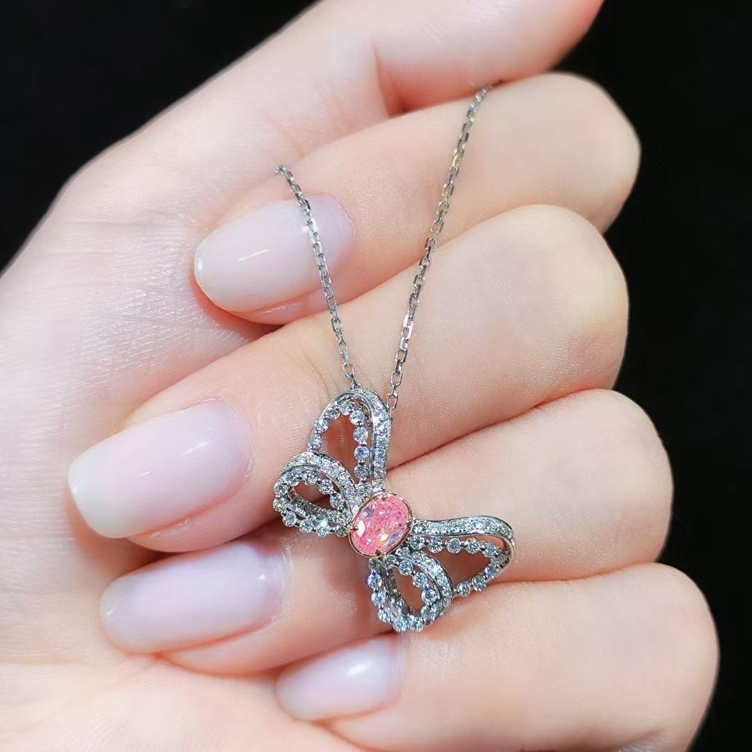 14k Gold 0.86 Ctw Natural Pink Diamond & Diamond Ring/pendant( Without Chain ) - 3