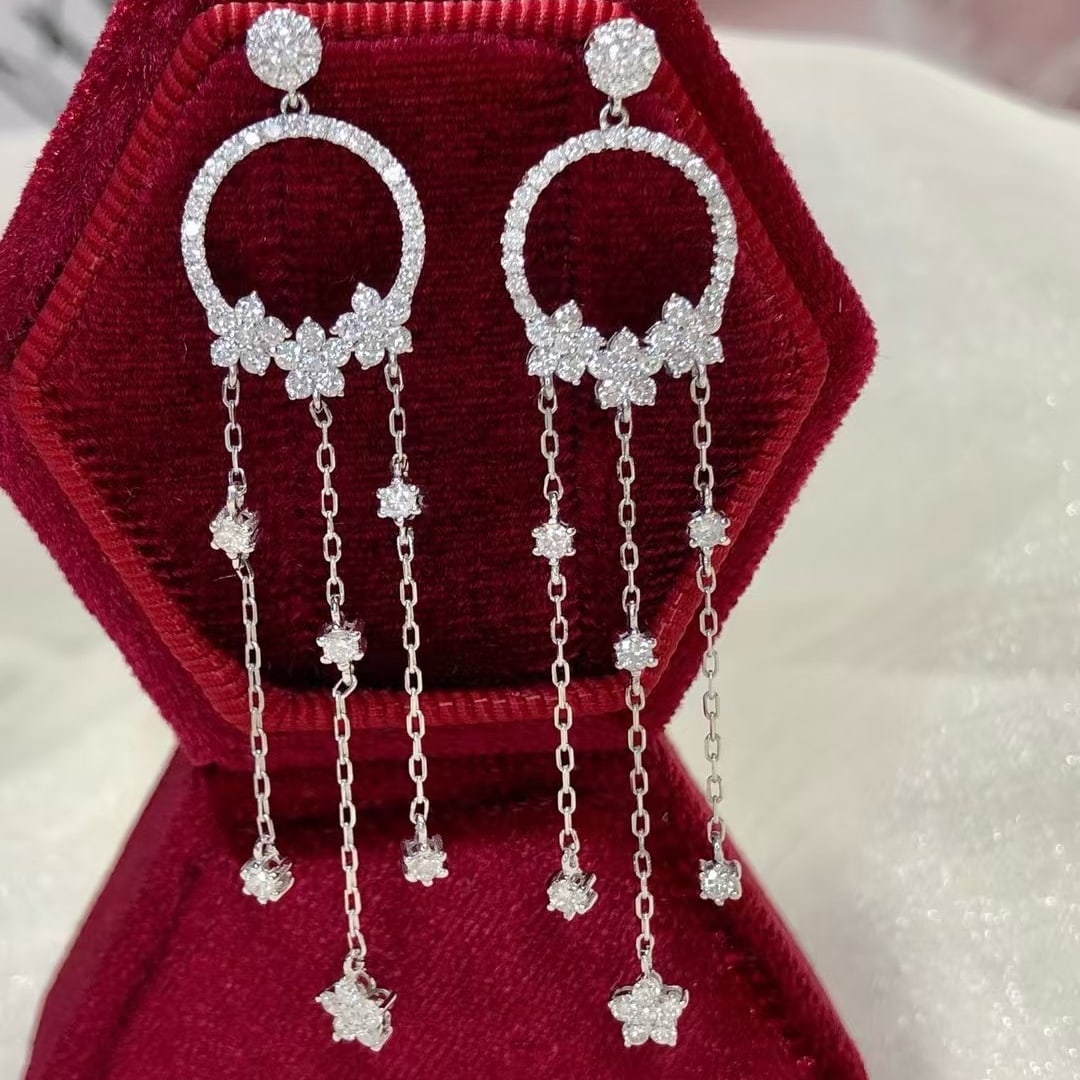 14k Gold 1.16 Ct Natural H Diamond Earrings: Ref:230937177 // gold content:14k gold // main gemstone:diamond // shape:round // carat weight:1. 16ct // clarity grade:vs-si // color:h // treatment:natural // cut grade:g // Condition: New Low Esti