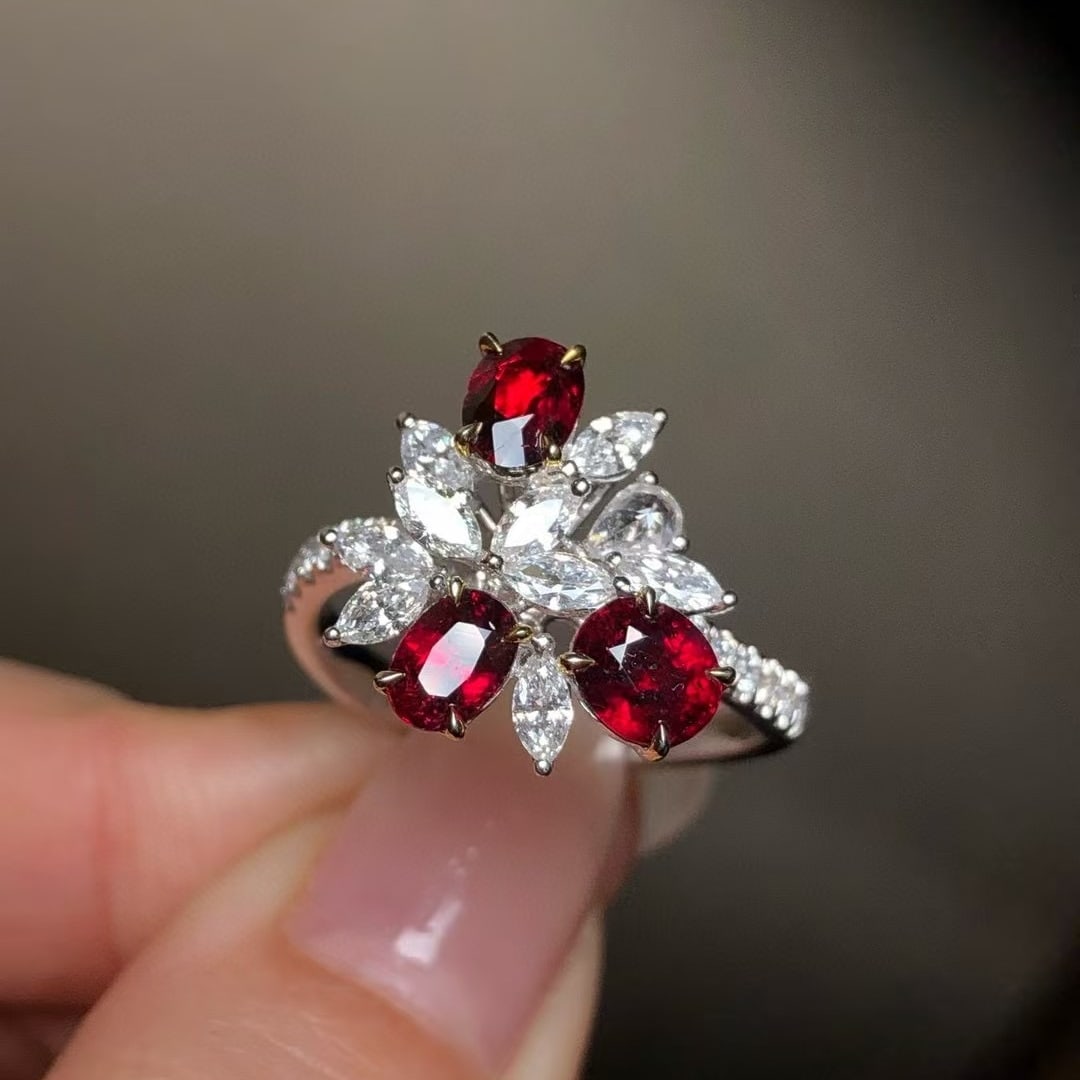 14k Gold 2.17 Ctw Natural Ruby & Diamond Ring - 2