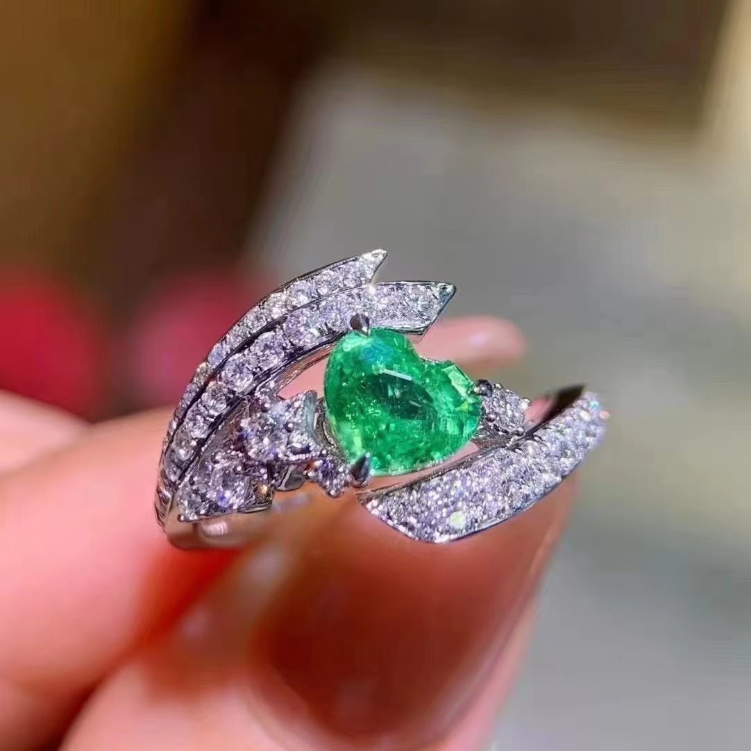 14k Gold 1.57 Ctw Natural Tsavorite & Diamond Ring - 3