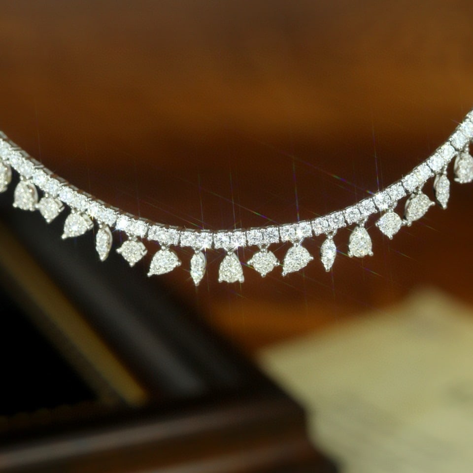 14k Gold 3.03 Ct Natural H Diamond Bracelet - 2