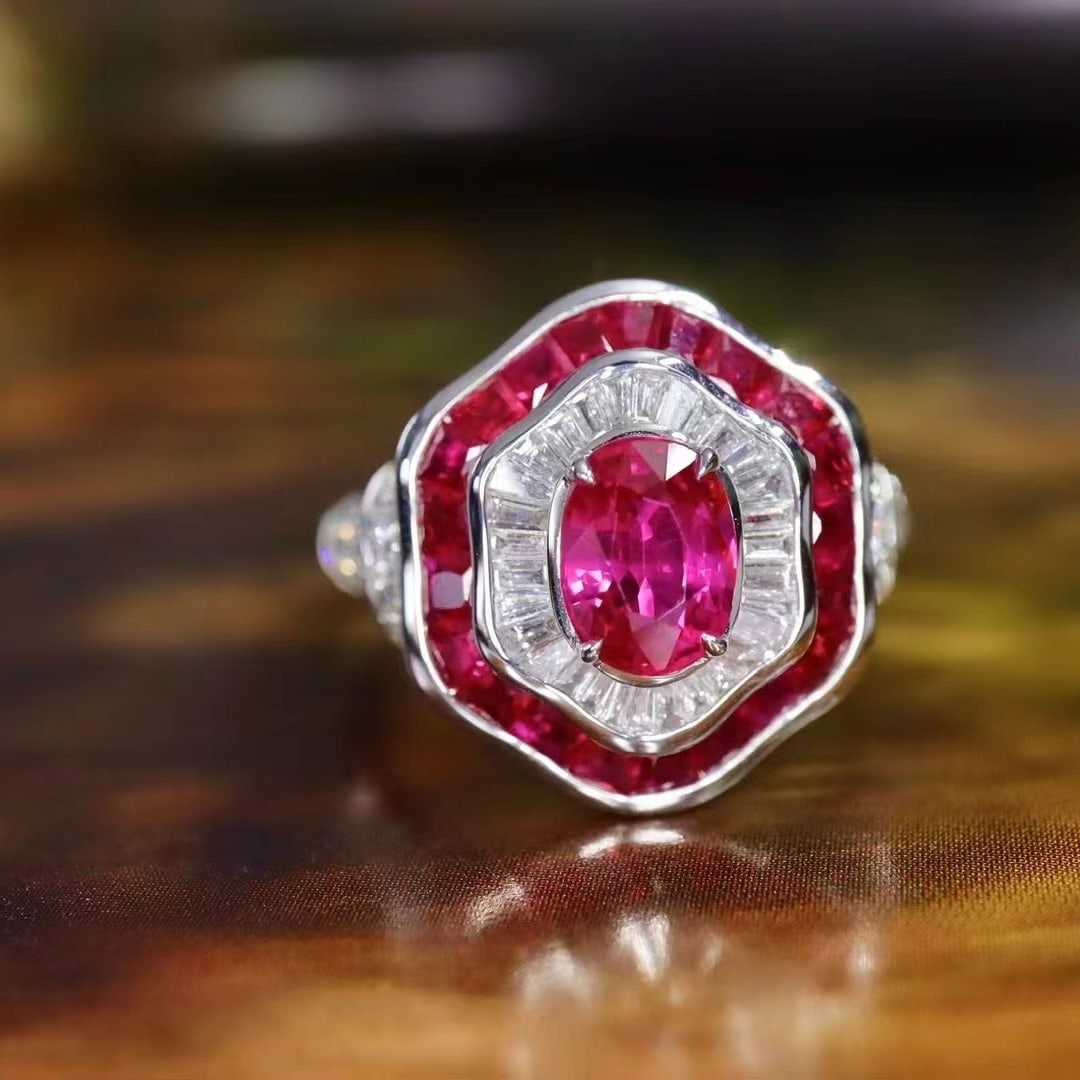 14k Gold 2.44 Ctw Natural Ruby & Ruby Ring (1 of 9)