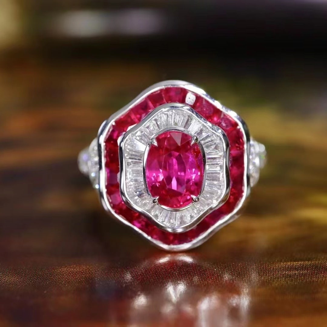 14k Gold 2.44 Ctw Natural Ruby & Ruby Ring - 3