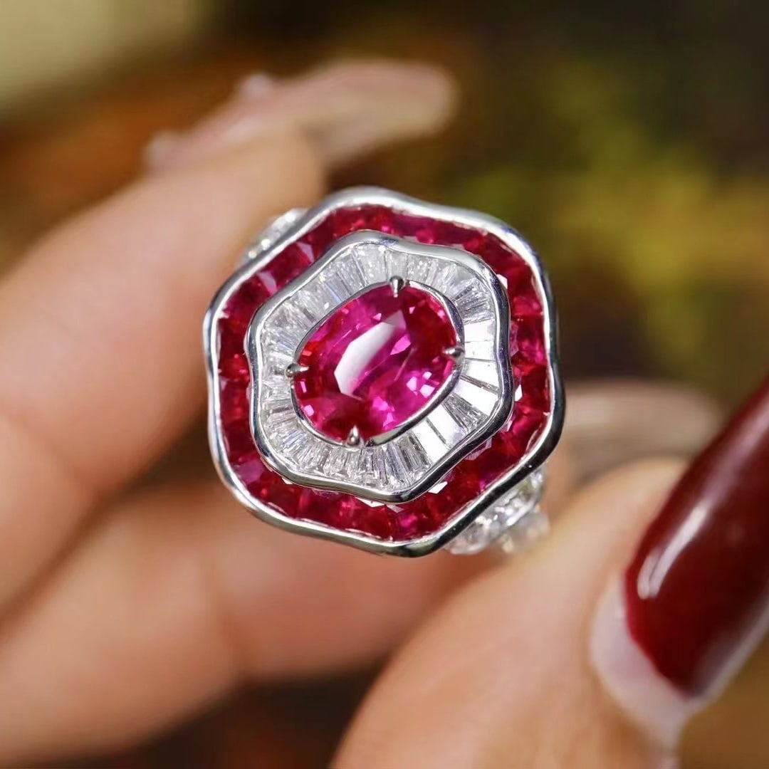 14k Gold 2.44 Ctw Natural Ruby & Ruby Ring - 4