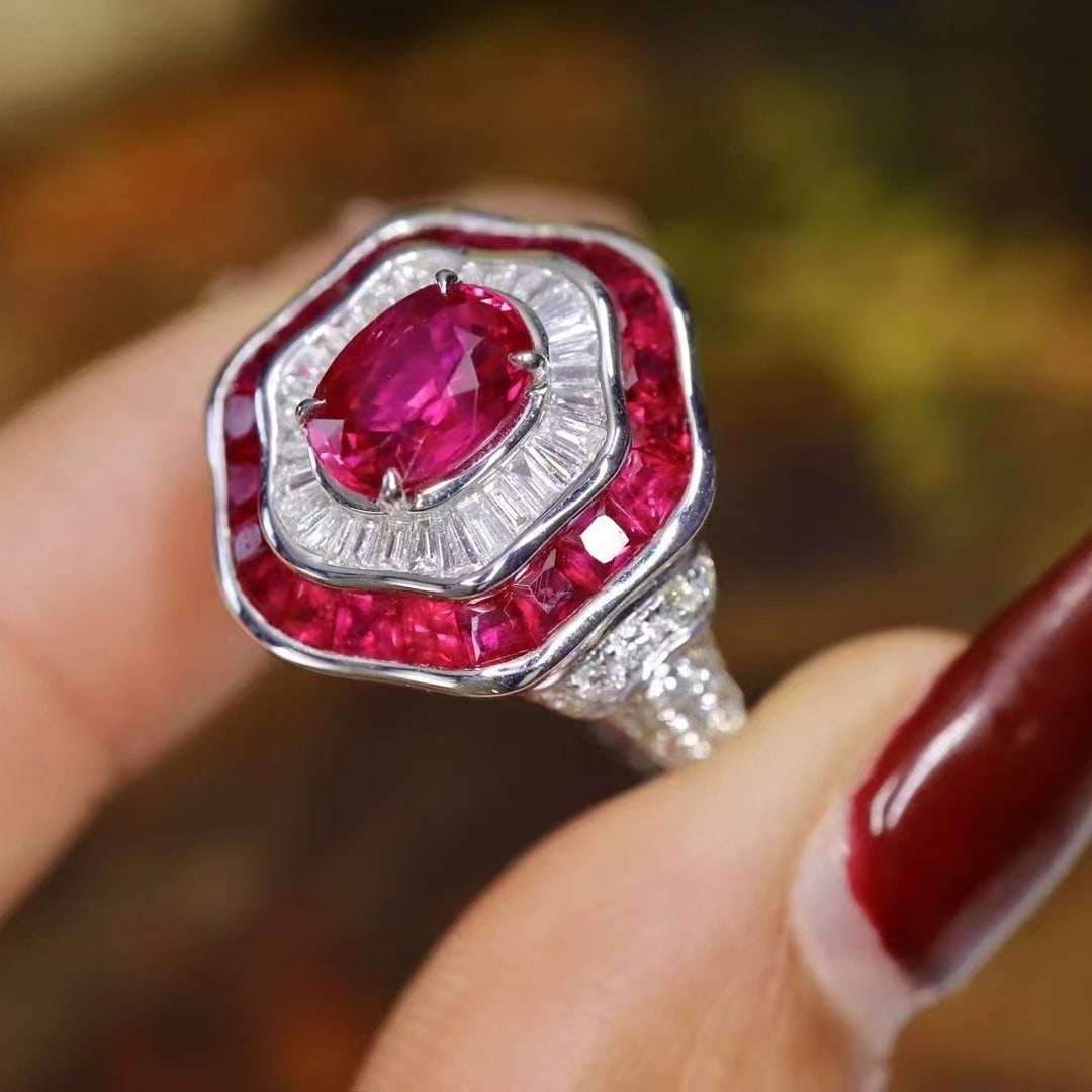 14k Gold 2.44 Ctw Natural Ruby & Ruby Ring - 5