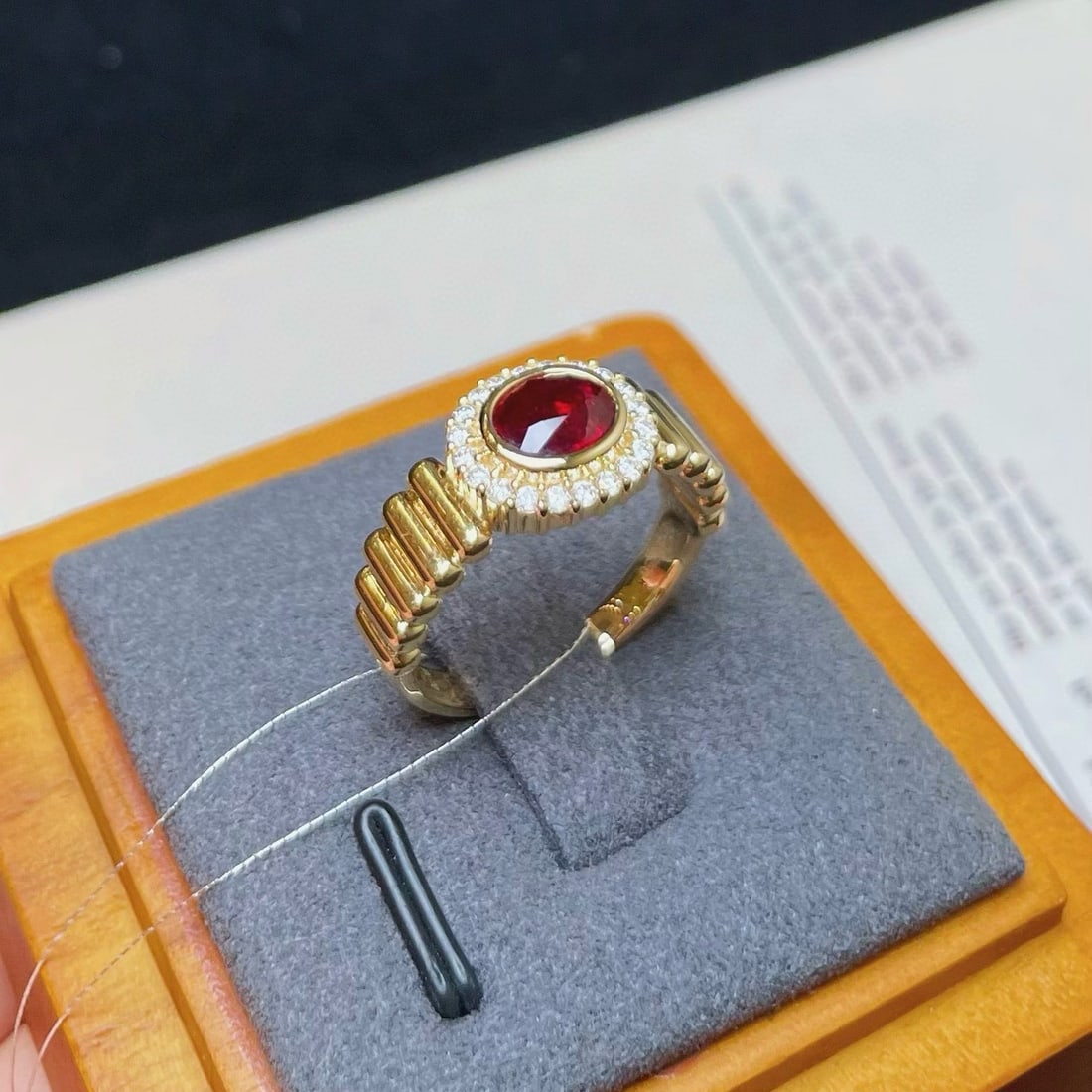 14k Gold 1.21 Ctw Natural Ruby & Diamond Ring - 2