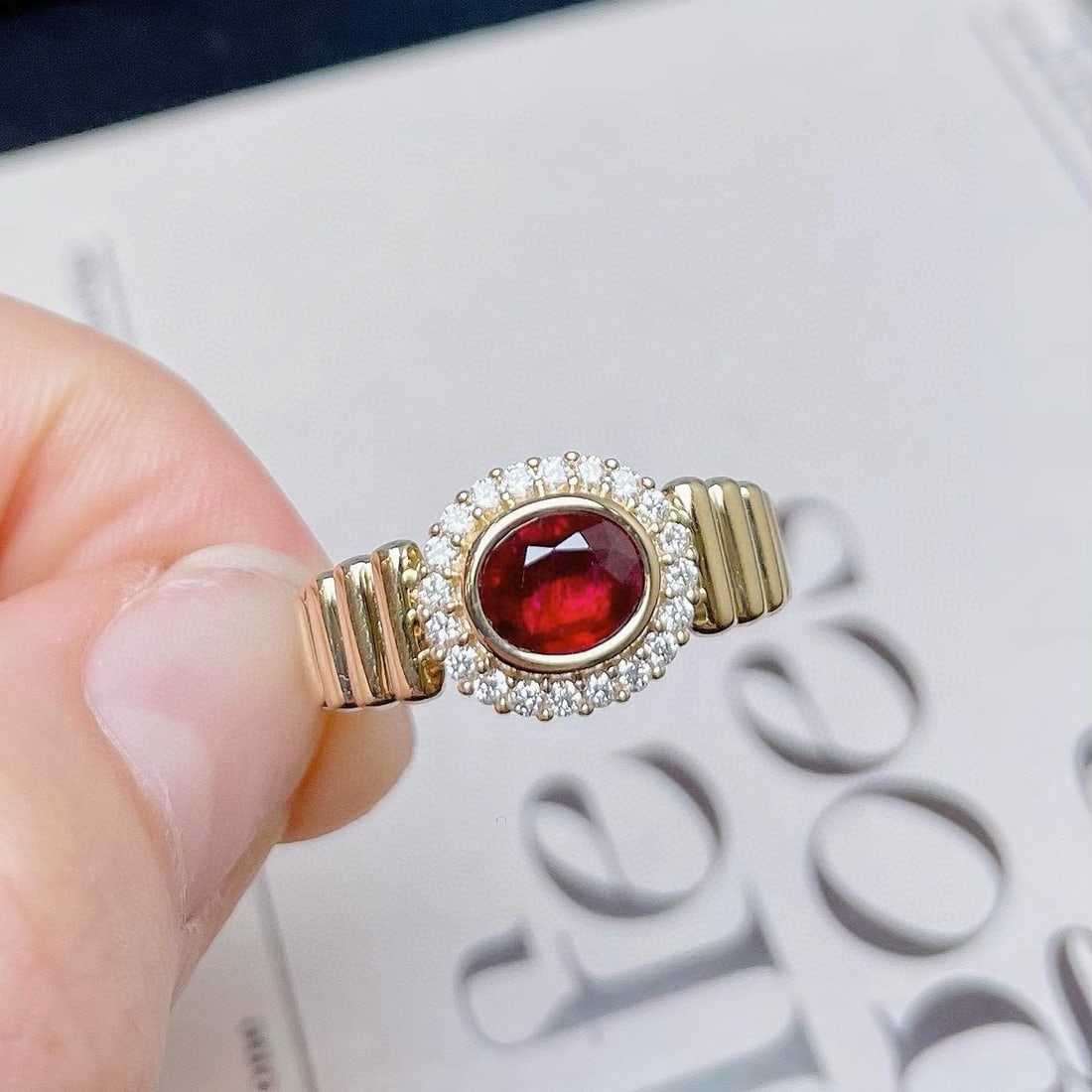 14k Gold 1.21 Ctw Natural Ruby & Diamond Ring - 4