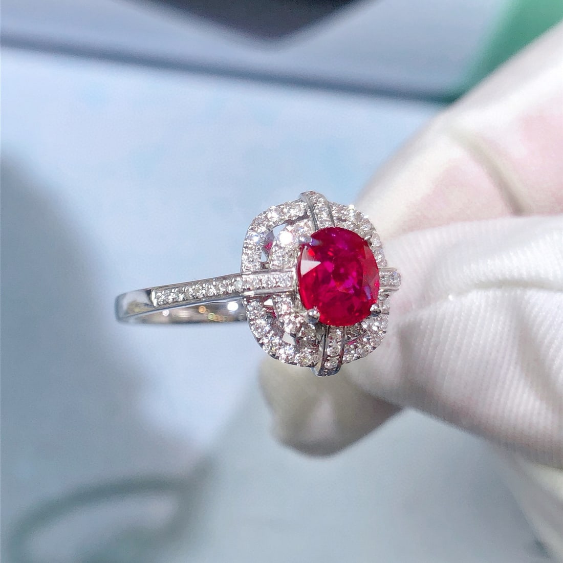 14k Gold 1.26 Ctw Natural Ruby & Diamond Ring - 2