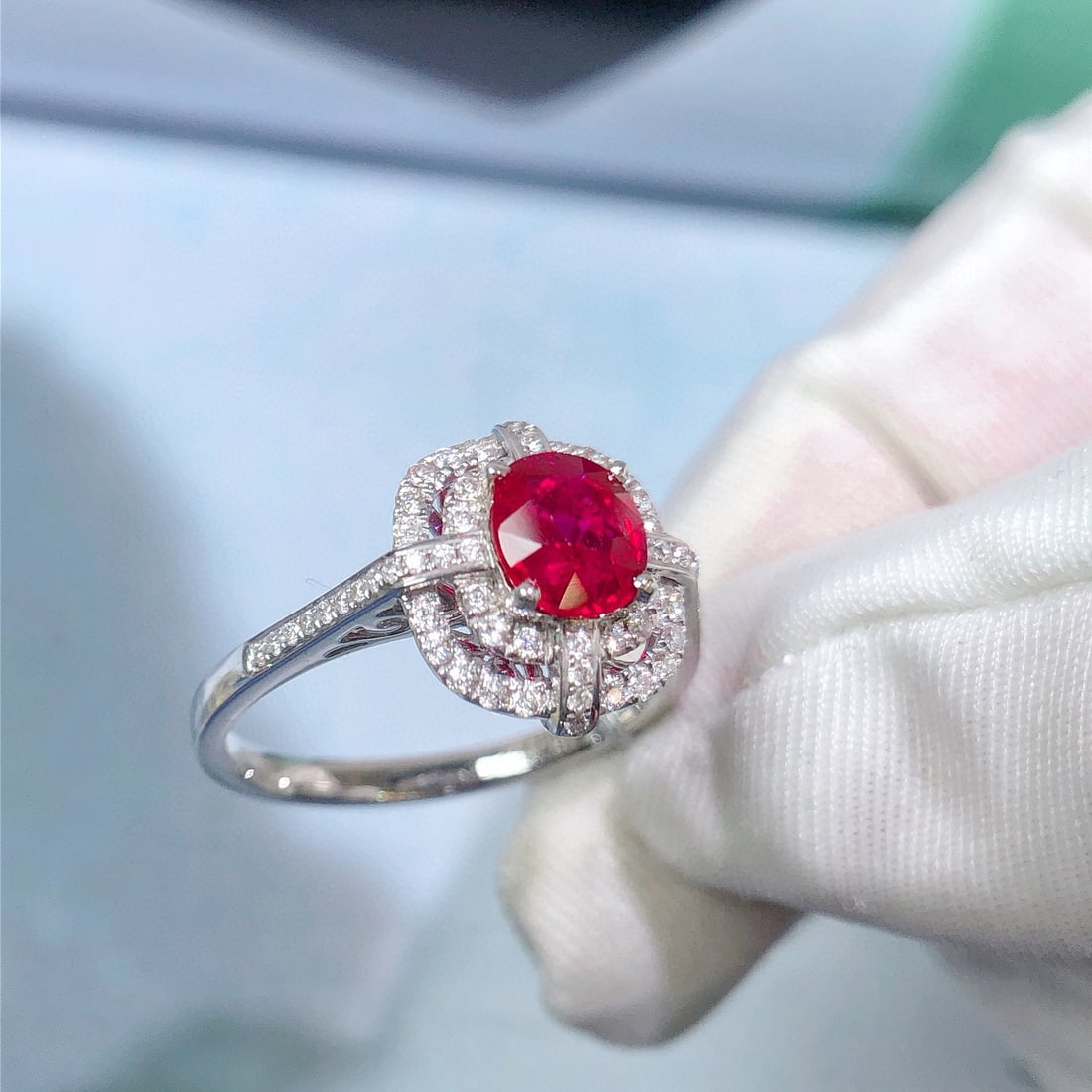 14k Gold 1.26 Ctw Natural Ruby & Diamond Ring - 5