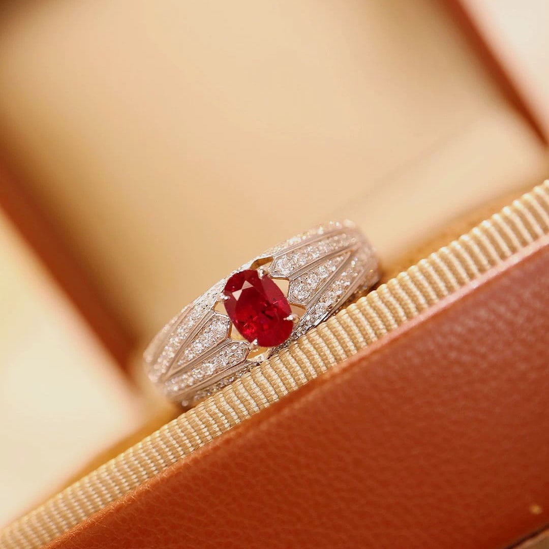 14k Gold 1.01 Ctw Natural Ruby & Diamond Ring - 4