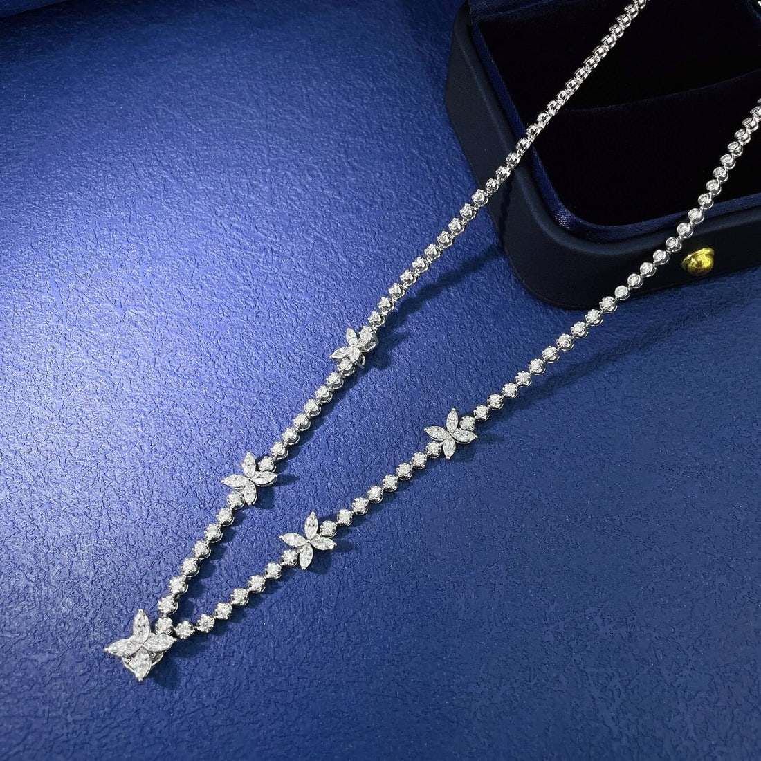 14k Gold 3.92 Ctw Natural H Diamond Necklace - 2