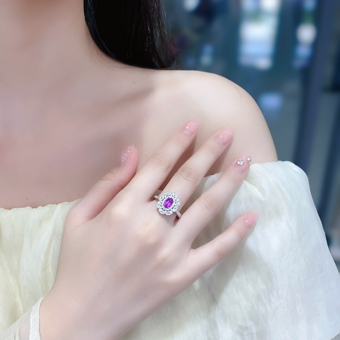 14k Gold 1.88 Ctw Natural Sapphire & Diamond Ring/pendant( Without Chain ) - 4