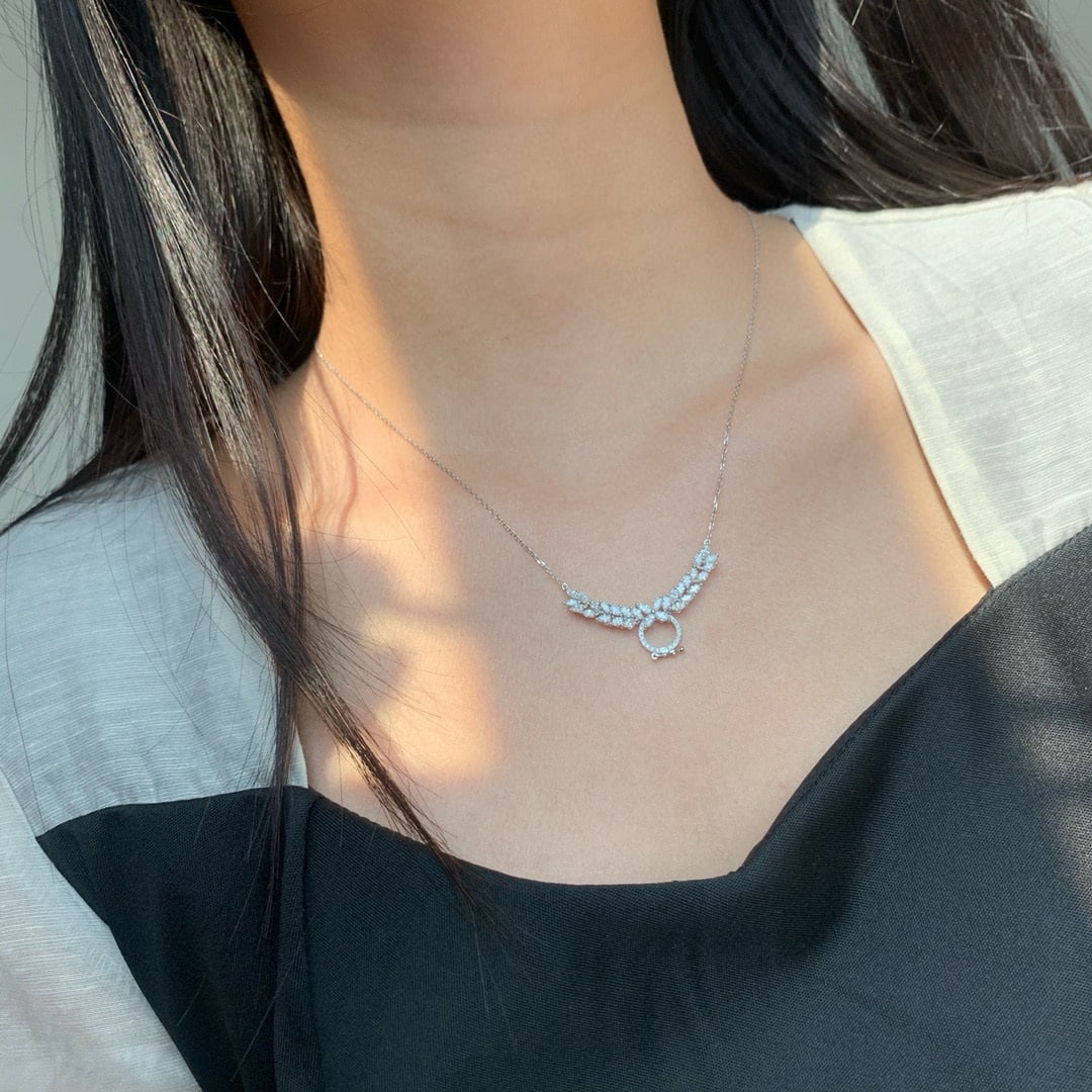 14k Gold 1.5 Ct Natural H Diamond Necklace - 6