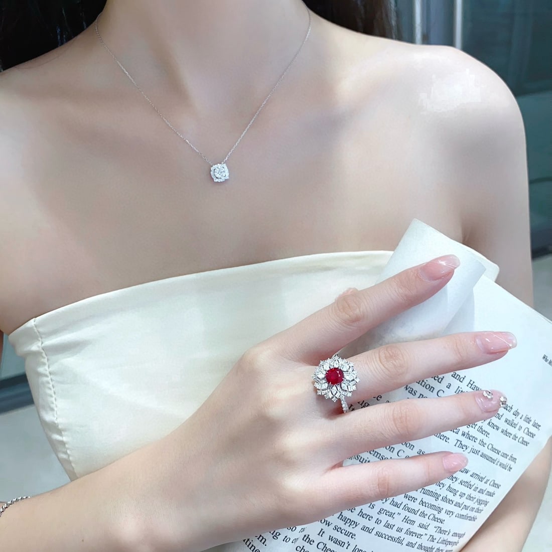 14k Gold 2.13 Ctw Natural Ruby & Diamond Ring - 5