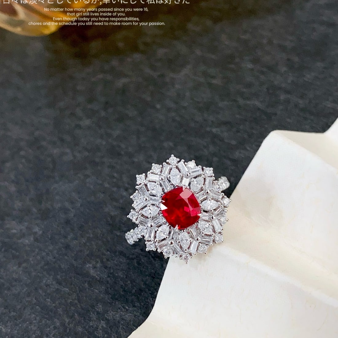 14k Gold 2.13 Ctw Natural Ruby & Diamond Ring - 6