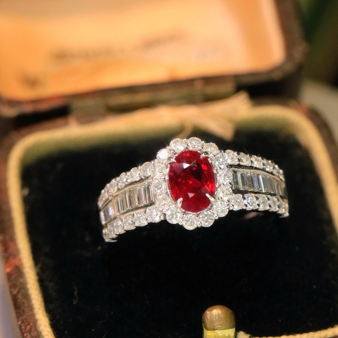 14k Gold 1.75 Ctw Vivid Red Natural Ruby & Diamond Ring - 3