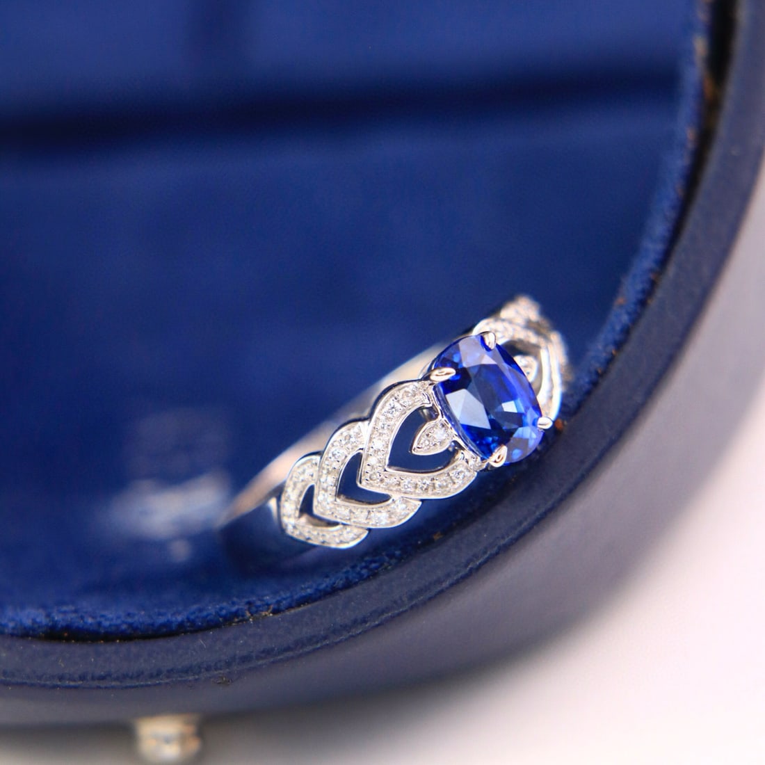 14k Gold 1.23 Ctw Natural Sapphire & Diamond Ring - 2