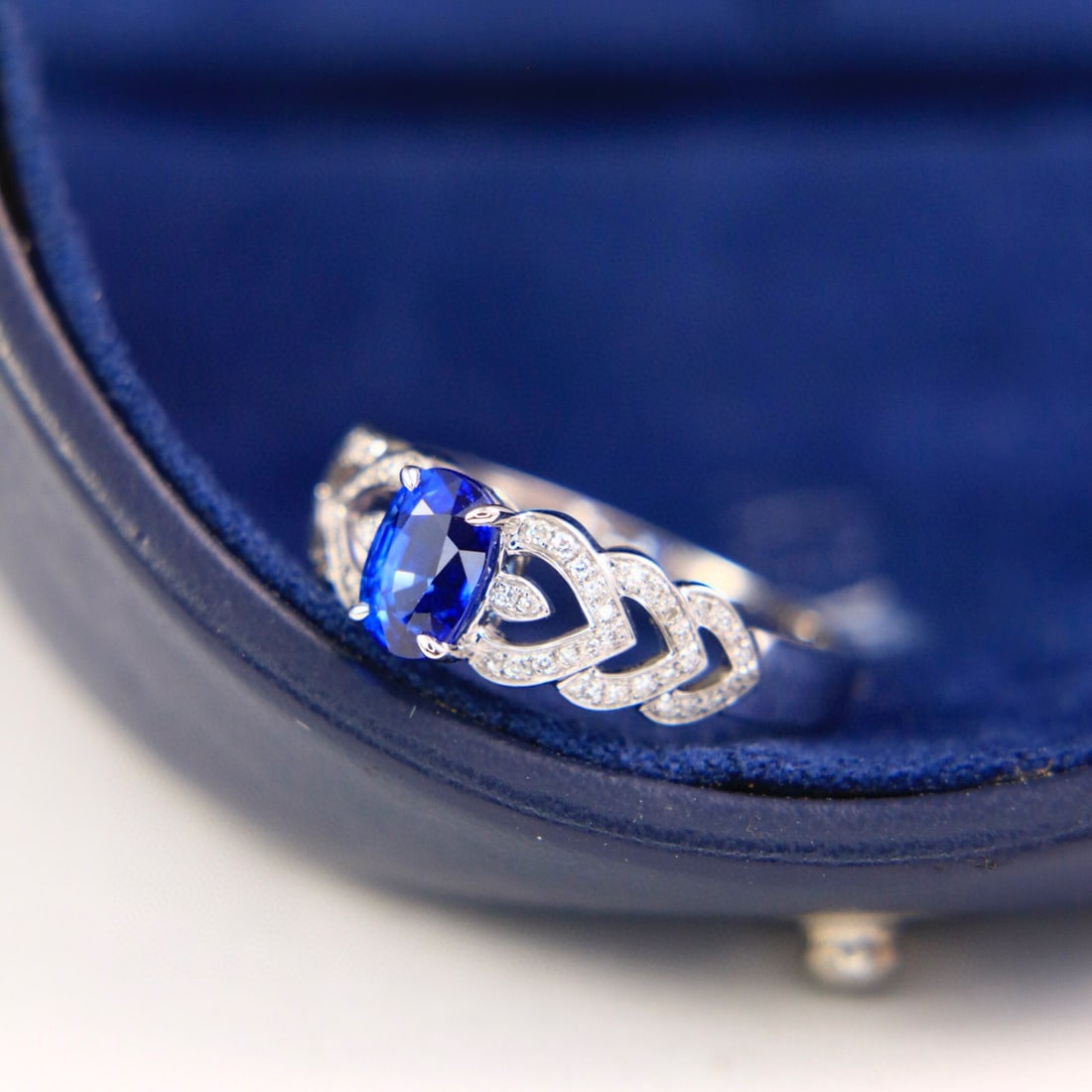 14k Gold 1.23 Ctw Natural Sapphire & Diamond Ring - 3