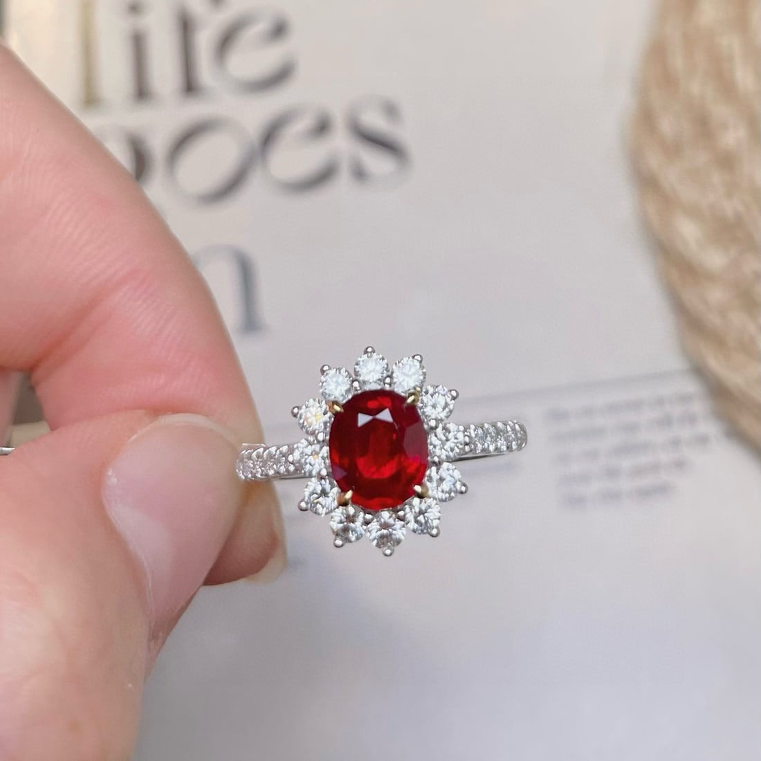 14k Gold 1.84 Ctw Natural Ruby & Diamond Ring - 3