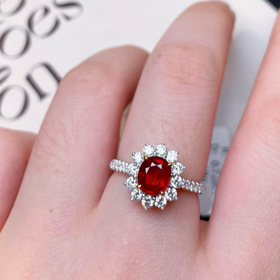 14k Gold 1.84 Ctw Natural Ruby & Diamond Ring - 4