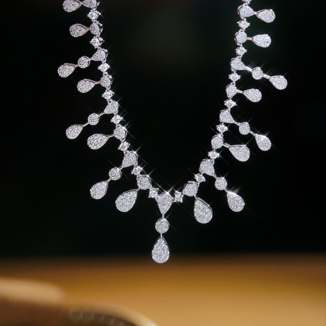 14k Gold 2.05 Ct Natural H Diamond Necklace - 7