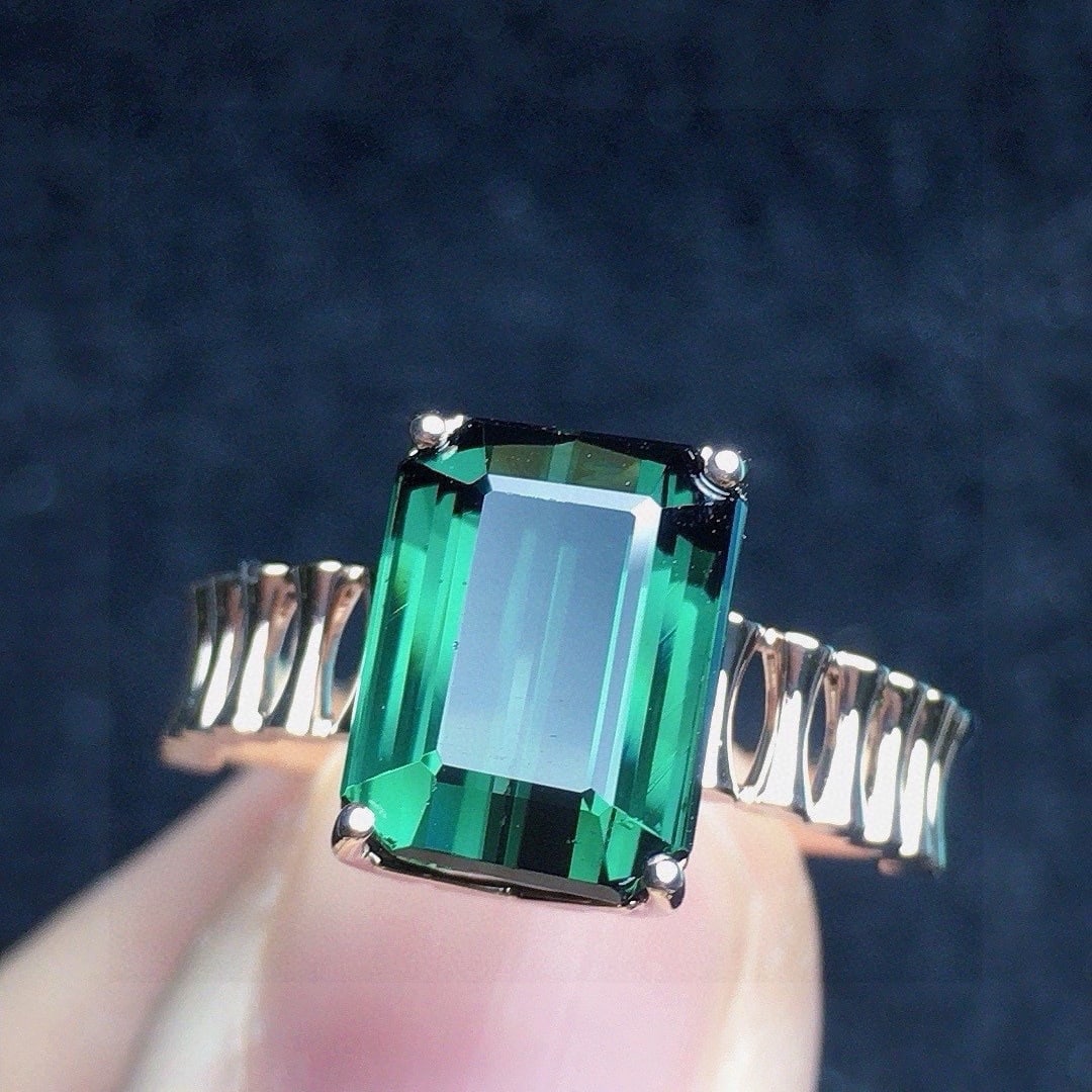 14k Gold 4.12 Ct Natural Tourmaline Ring - 2