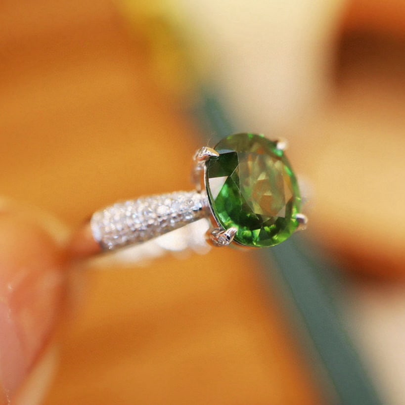 14k Gold 2.06 Ctw Natural Sapphire & Diamond Ring - 2