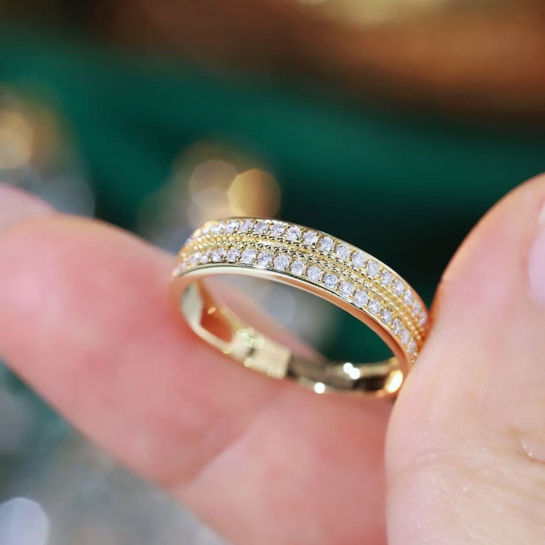 14k Gold 0.3 Ct Natural H Diamond Ring - 4