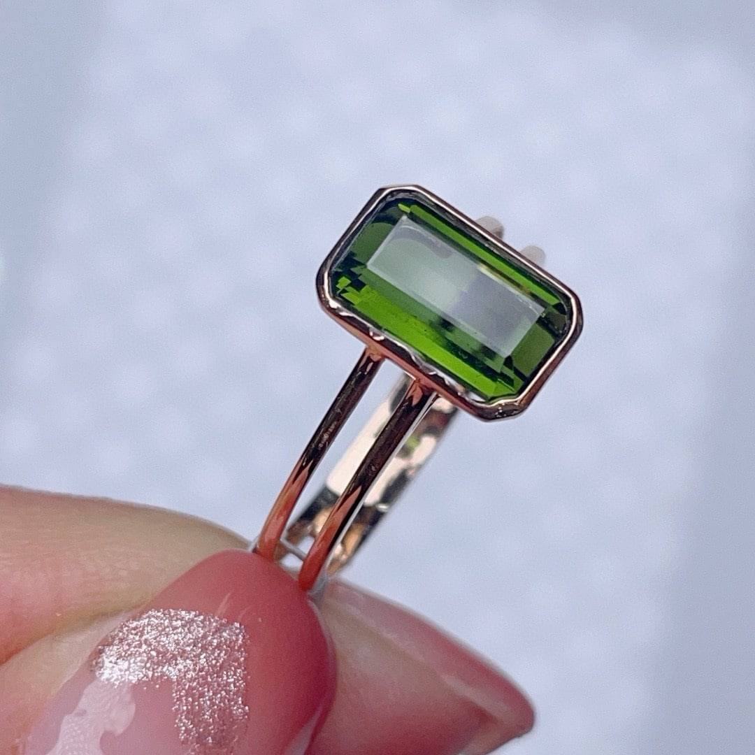 14k Gold 2.3 Ct Natural Tourmaline Ring - 2