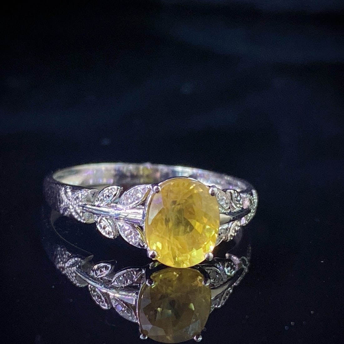 14k Gold 1.82 Ct Natural Sapphire & Diamond Ring - 6