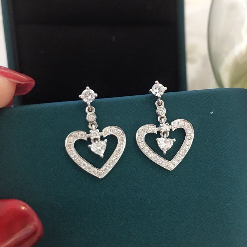 14k Gold 0.52 Ctw Natural H Diamond Earrings - 4