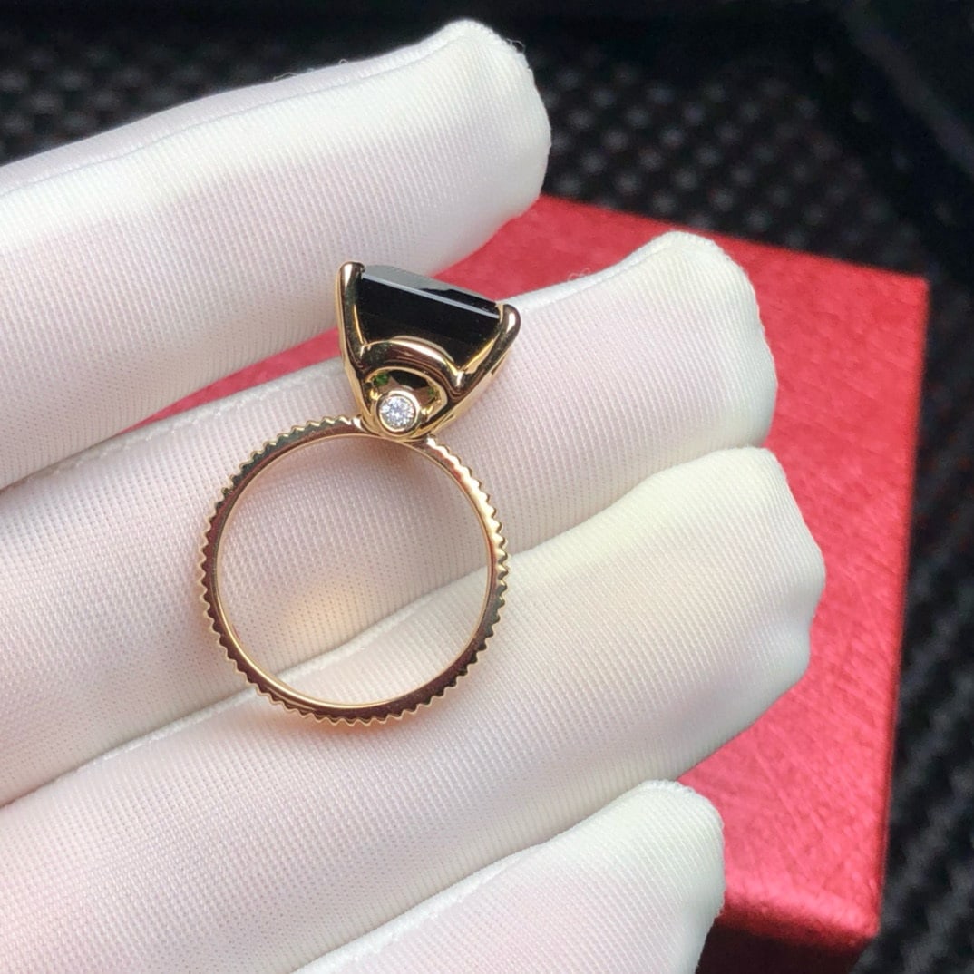 14k Gold 7.45 Ct Natural Tourmaline & Diamond Ring - 7