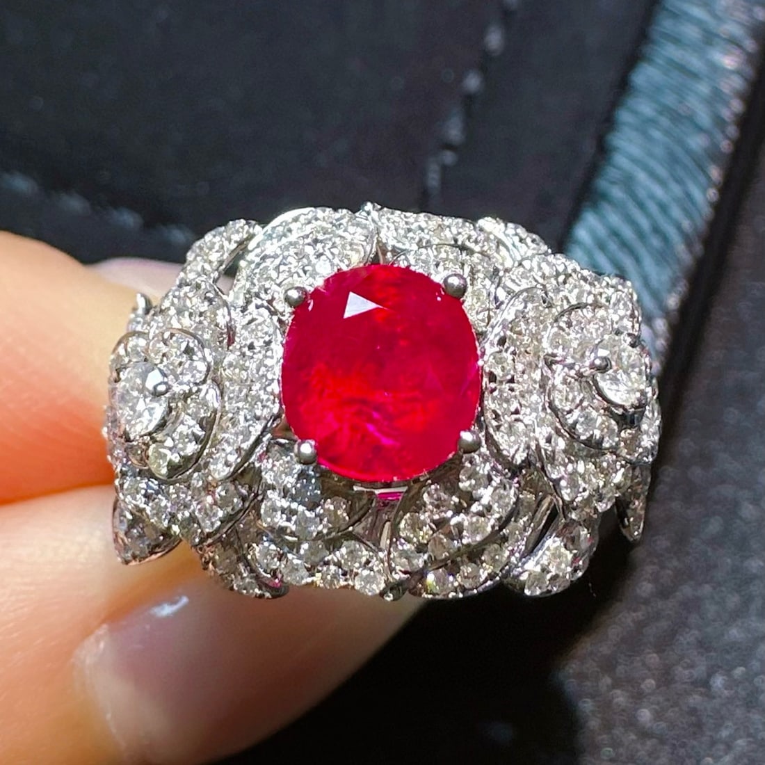 14k Gold 1.78 Ctw Natural Ruby & Diamond Ring - 4