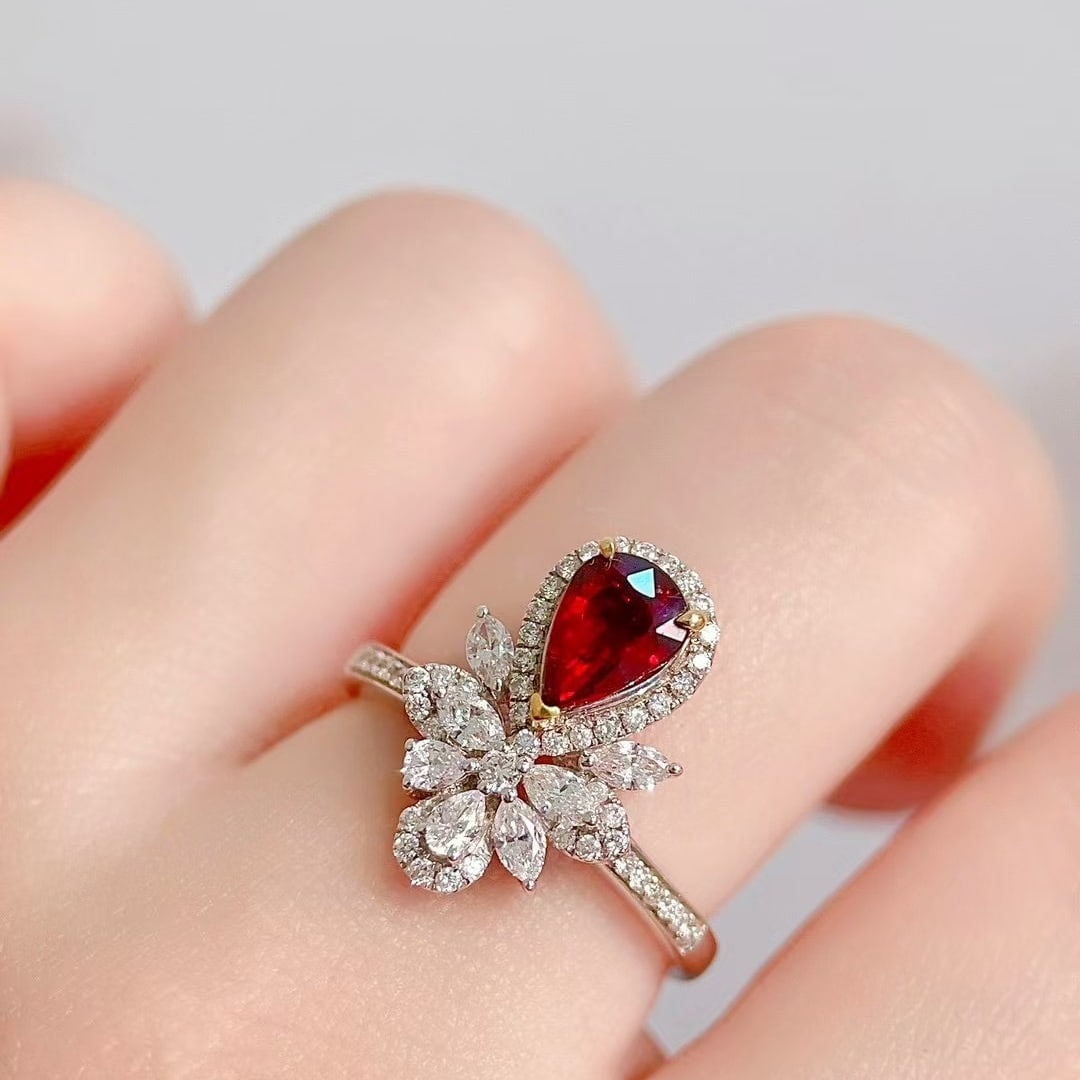 14k Gold 1.72 Ctw Natural Ruby & Diamond Ring - 2