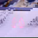 14k Gold 7.5 Ct Natural Morganite & Diamond Earrings