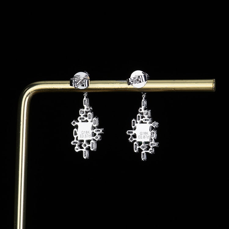 14k Gold 1.54 Ctw Natural Emerald & Diamond Earrings - 3