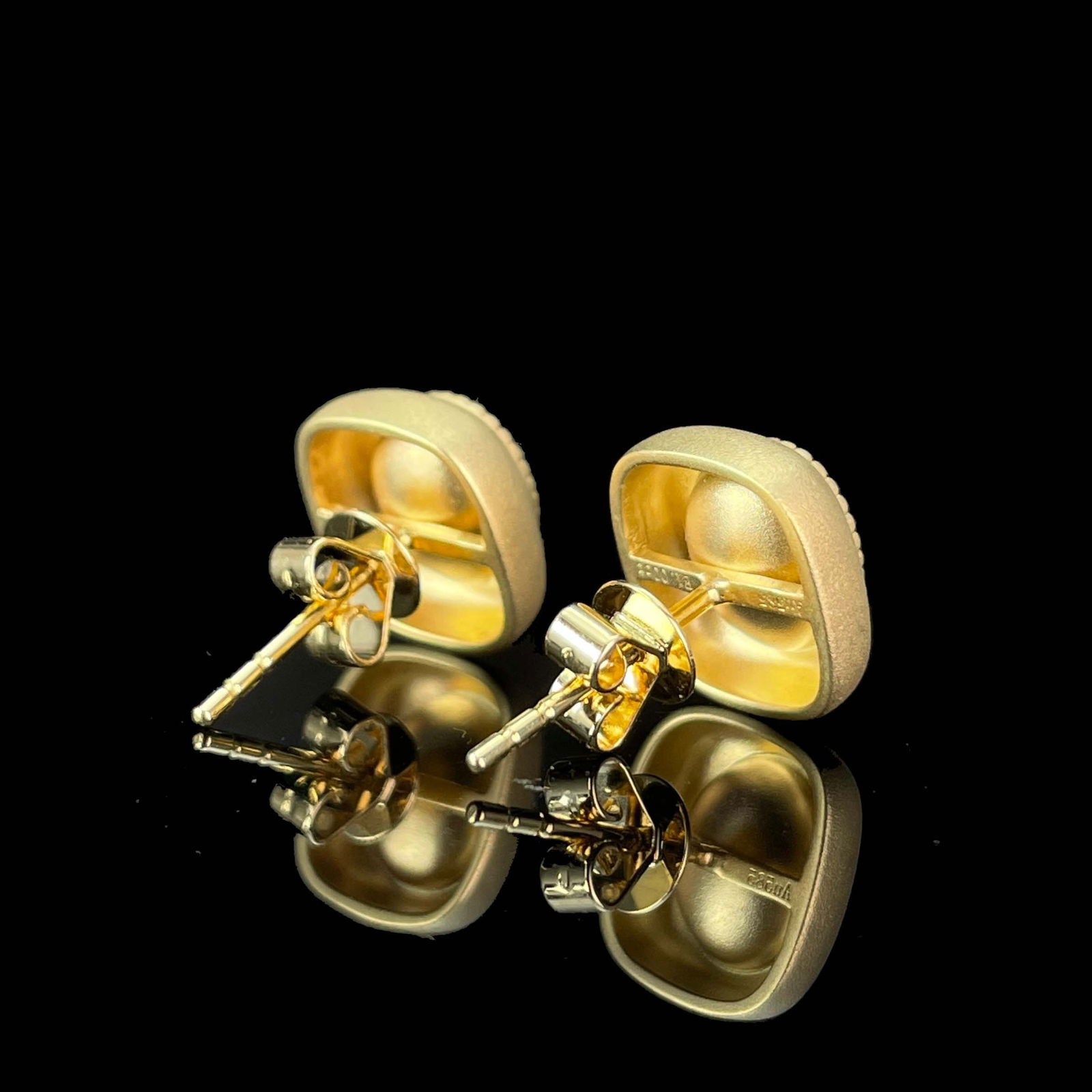 14k Gold 1.0 Ct Natural Emerald Earrings - 5