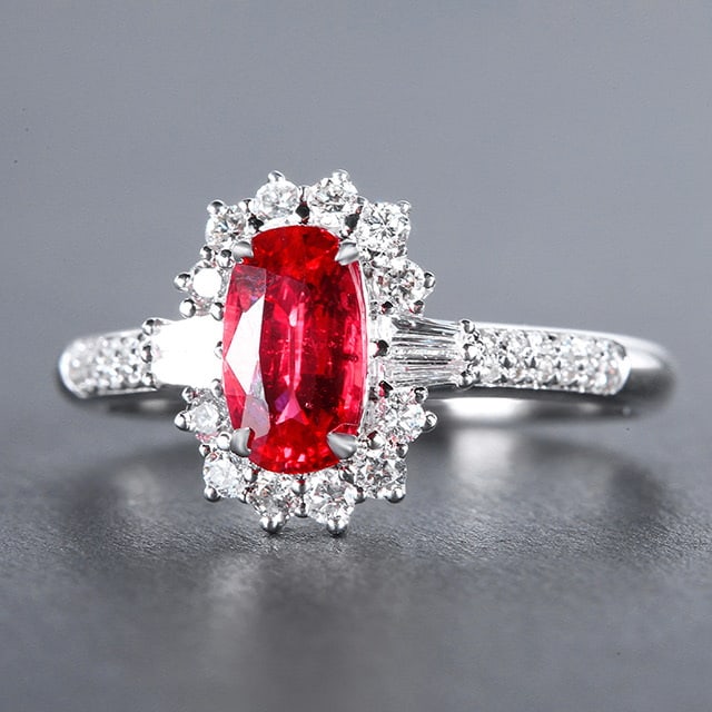 14k Gold 1.53 Ctw Natural Ruby & Diamond Ring - 4