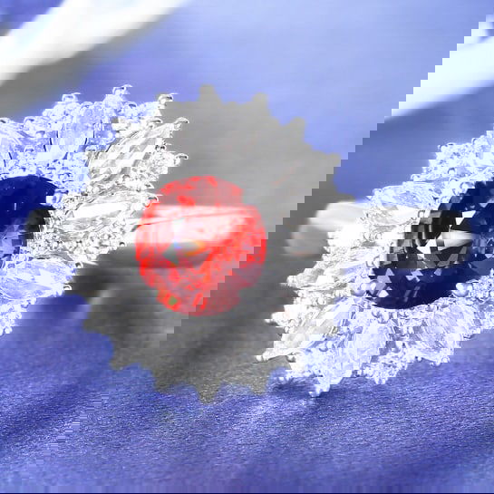 14k Gold 1.32 Ctw Natural Ruby & Diamond Ring - 2