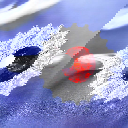 14k Gold 1.32 Ctw Natural Ruby & Diamond Ring - 3