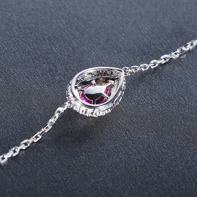 14k Gold 1.27 Ctw Natural Padparadscha Sapphire & Diamond Bracelet - 4