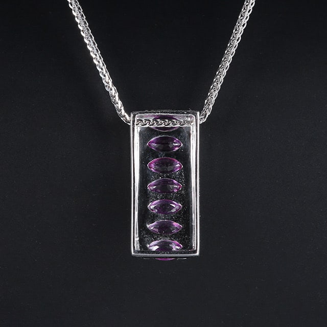 14k Gold 1.31 Ctw Natural Sapphire & Diamond Pendant( Without Chain ) - 4