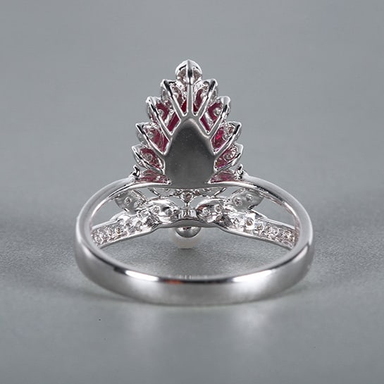 14k Gold 1.34 Ctw Natural Ruby & Diamond Ring - 2