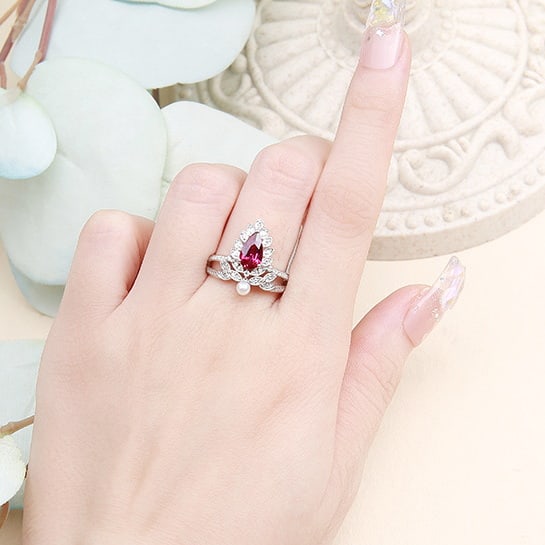 14k Gold 1.34 Ctw Natural Ruby & Diamond Ring - 3