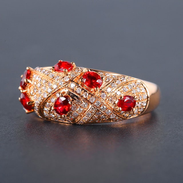 14k Gold 1.12 Ctw Natural Ruby & Diamond Ring - 2